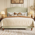 HOOMIC Upholstered Bed Frame, Luxury Chenille, 54'' Tall Headboard